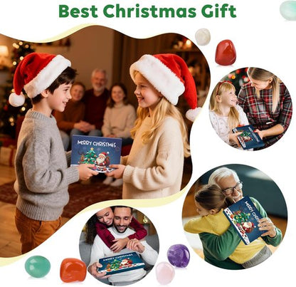 Crystal Advent Calendar 2026 - 24 Natural Gemstones & Healing Stones for Kids & Adults | Unique Christmas Countdown Gift