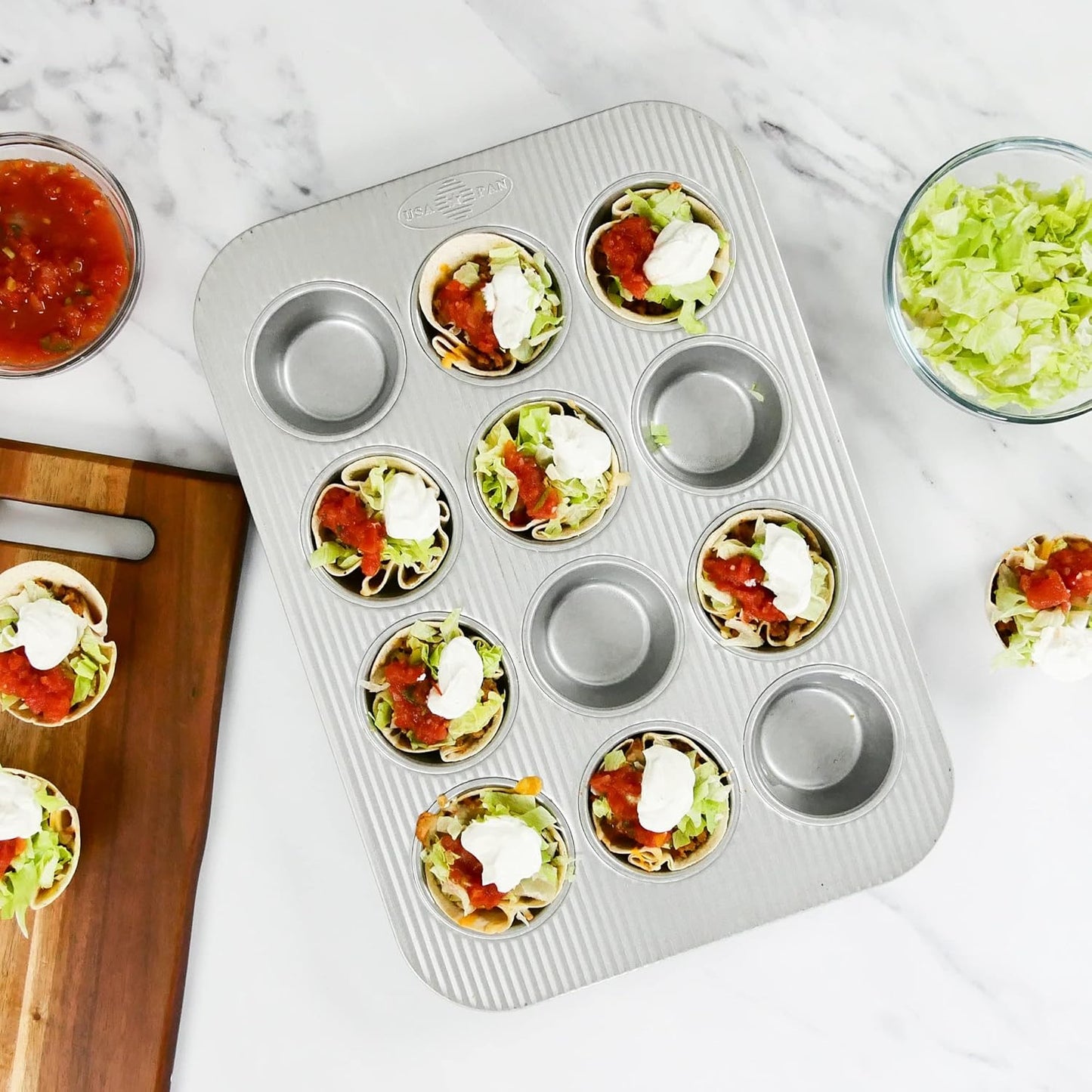 USA Pan Muffin Pan - 12-Well Aluminized Steel Bakeware for Perfect Muffins