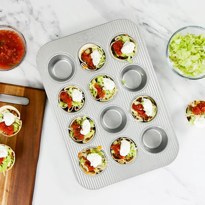 USA Pan Muffin Pan - 12-Well Aluminized Steel Bakeware for Perfect Muffins