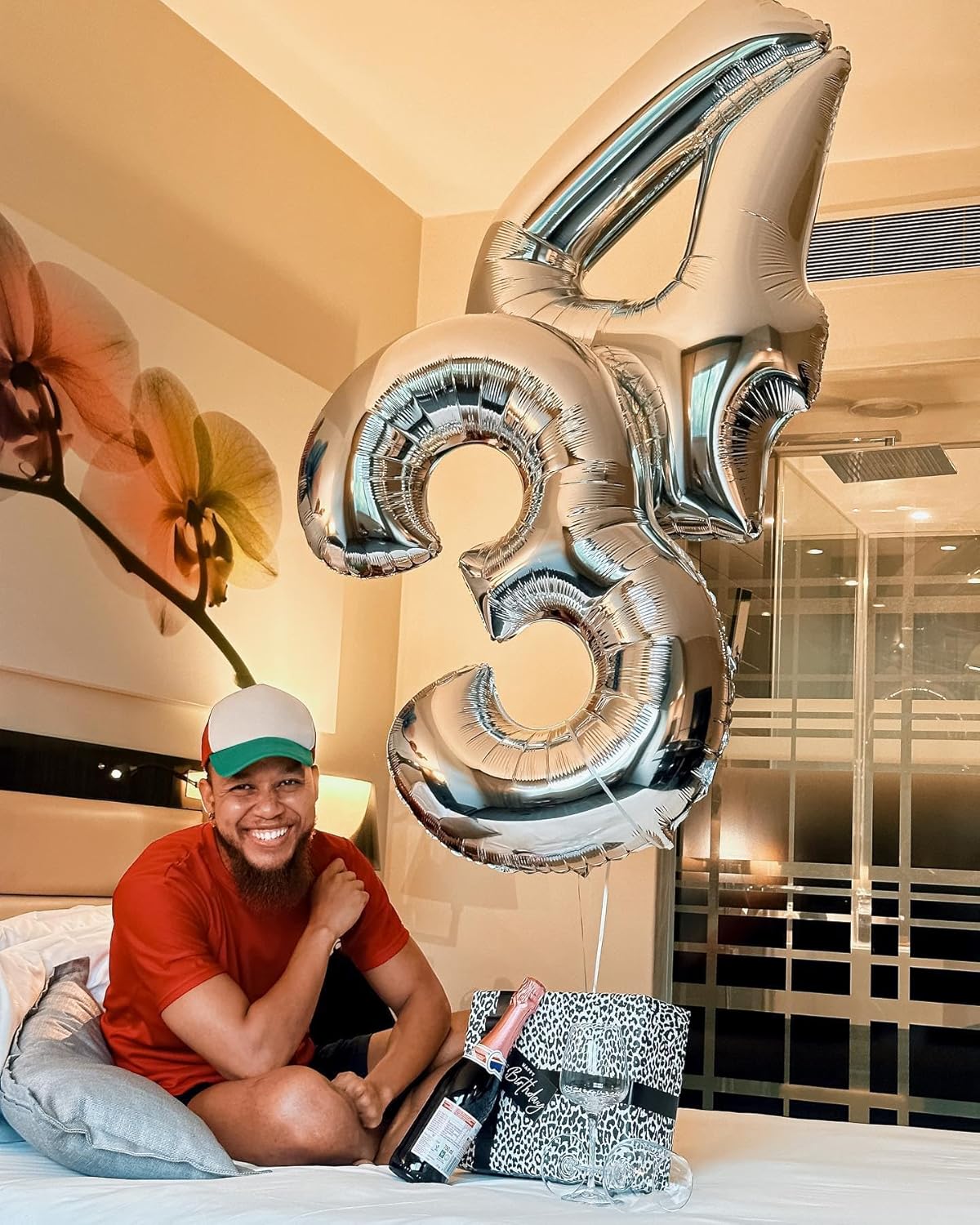Silver 3 Balloon - 40 Inch Number Balloon for 3rd Birthday Celebrations | Kids & Adults Party Supplies