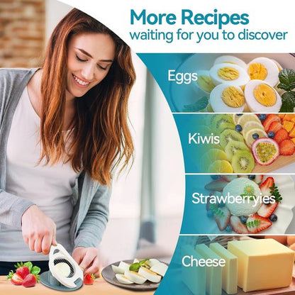 Egg Slicer & Dicer by [Brand Name] - Heavy Duty Stainless Steel Cutter for Hard Boiled Eggs & Soft Fruits