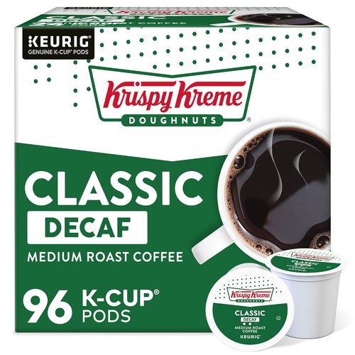 Krispy Kreme Decaf Medium Roast Coffee - Single-Serve K-Cup Pods | 96 Count