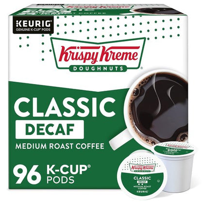 Krispy Kreme Decaf Medium Roast Coffee - Single-Serve K-Cup Pods | 96 Count