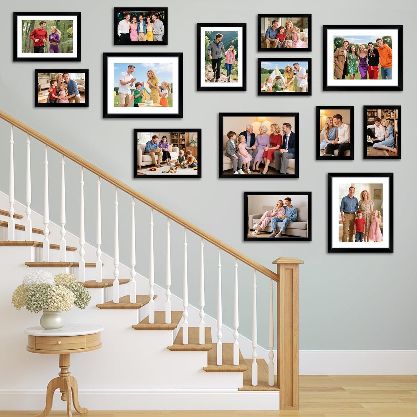 Black 8x10 Picture Frame Set of 2 | Versatile Tabletop & Wall Display with HD Plexiglass