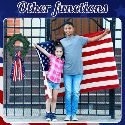 VitalCozy Wreath Sash Set - 2 Pcs Decorative Ribbon for Indoor/Outdoor Use | 4.5" W x 56" L (Red & Blue)