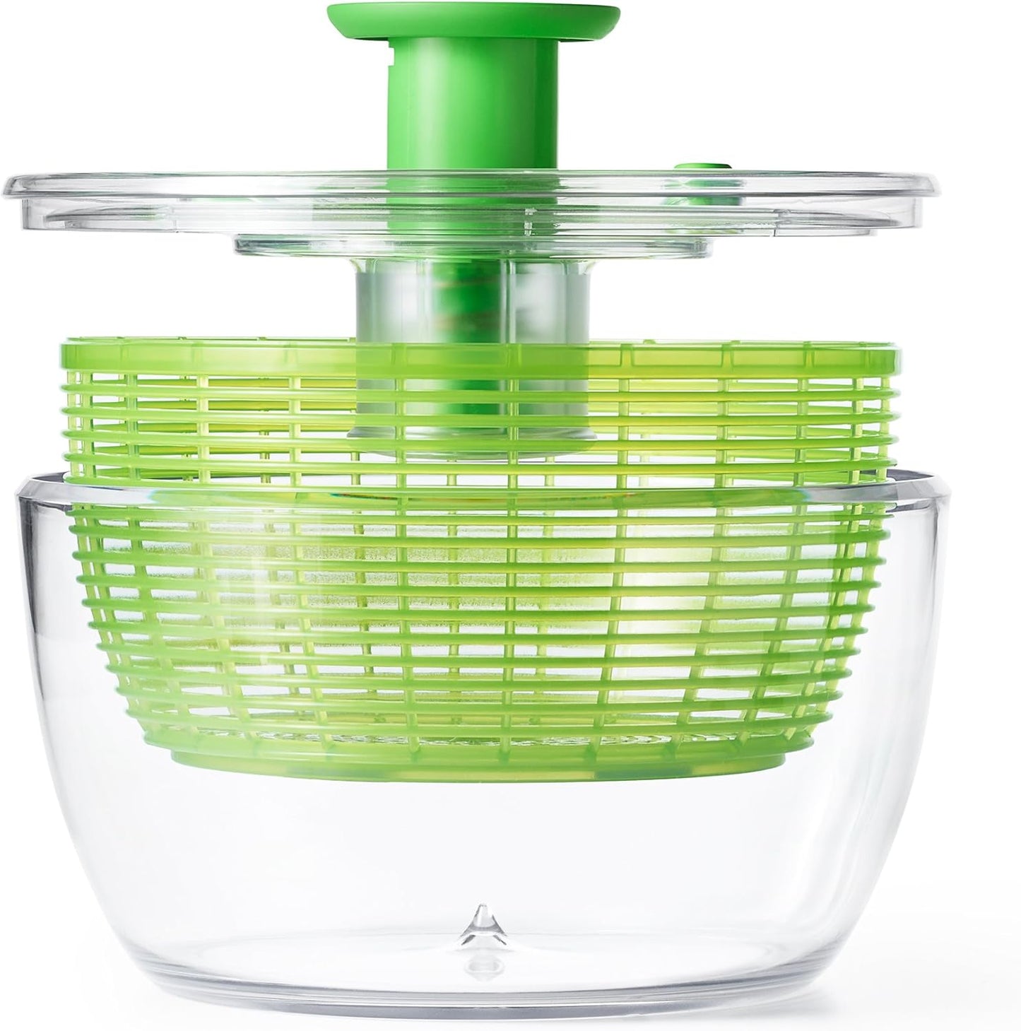 OXO Good Grips Salad Spinner - Large Green Lettuce & Fruit Washer, BPA-Free, Easy One-Hand Pump