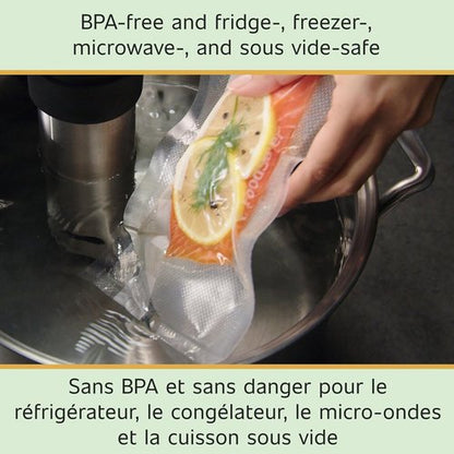 FoodSaver Vacuum Sealer Bags - Custom Length Multipack, 5 Rolls for Airtight Food Storage | Sous Vide Compatible