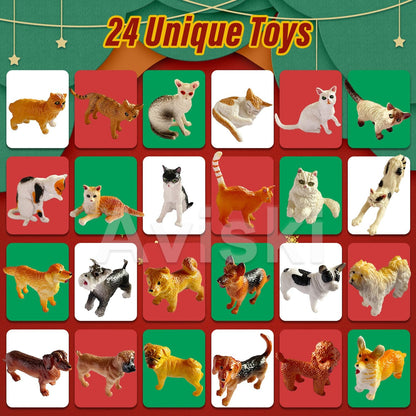Regine Switzerland Christmas Advent Calendar - 24 Animal Figurines for Kids & Adults | Holiday Countdown Decor