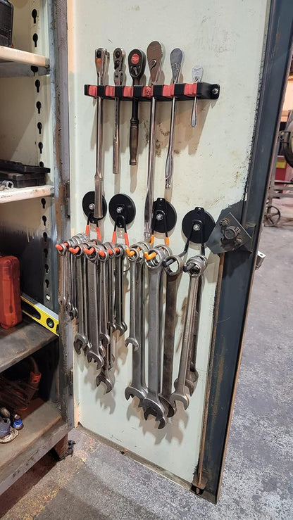 ULIBERMAGNET Heavy Duty Magnetic Garage Hooks - 10 Pack Strong Hooks for Tools & Storage | Orange