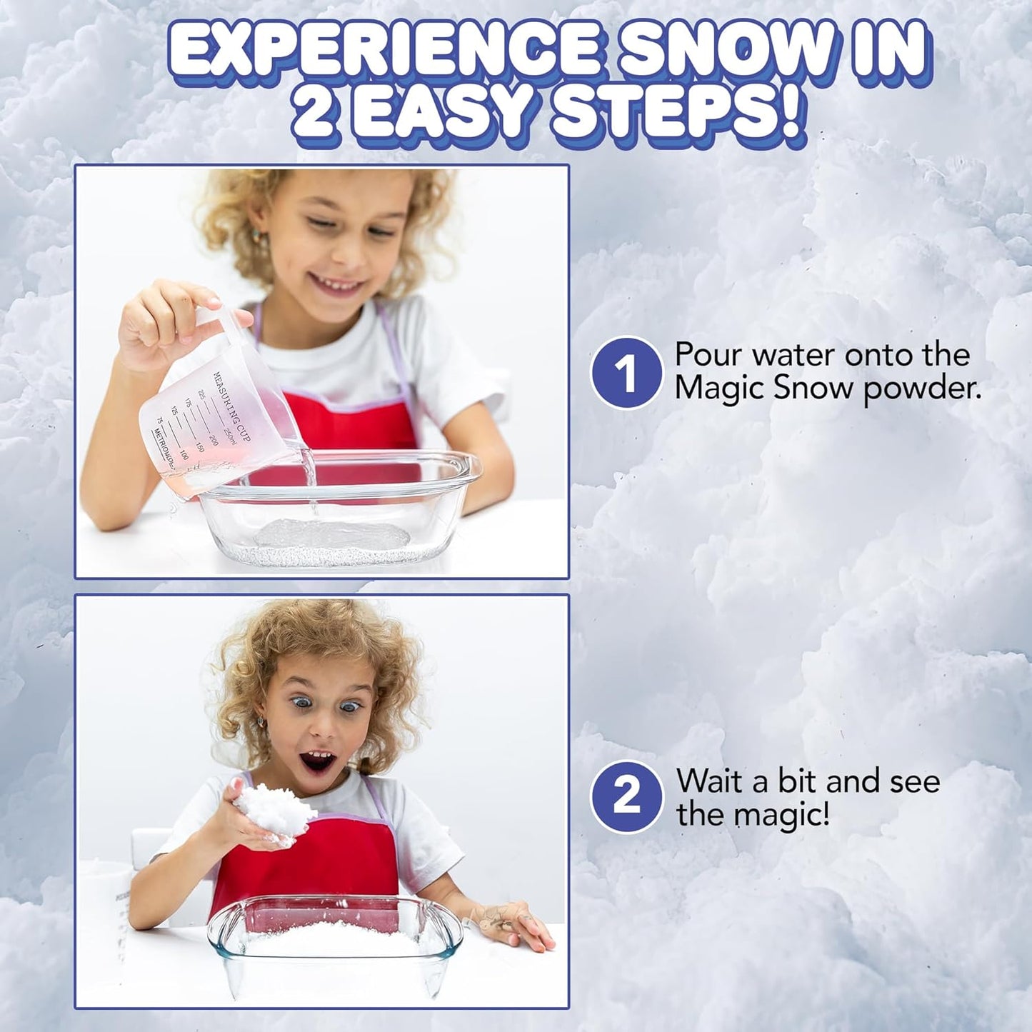 ArtCreativity Instant Snow Powder - Create 4 Gallons of Realistic Fake Snow | Perfect for Holiday Activities & Sensory Play