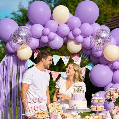 Skiennix 12-Inch Pastel Purple Balloons - 110 Pack Latex Balloons for Birthday, Baby Shower & Wedding