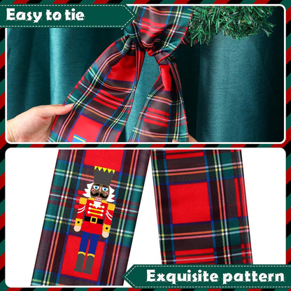 Regine Switzerland Wreath Sash - Satin Blank Sashes for Embroidery | Indoor/Outdoor Home Decor (Red, Black)