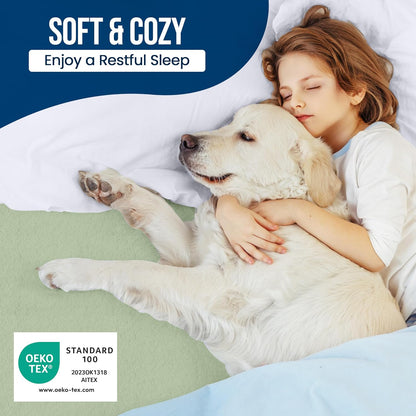 Utopia Bedding Waterproof King Size Mattress Protector - Premium 200 GSM Terry Cover, Soft & Breathable, Fitted with 17" Deep Pockets (Sage)