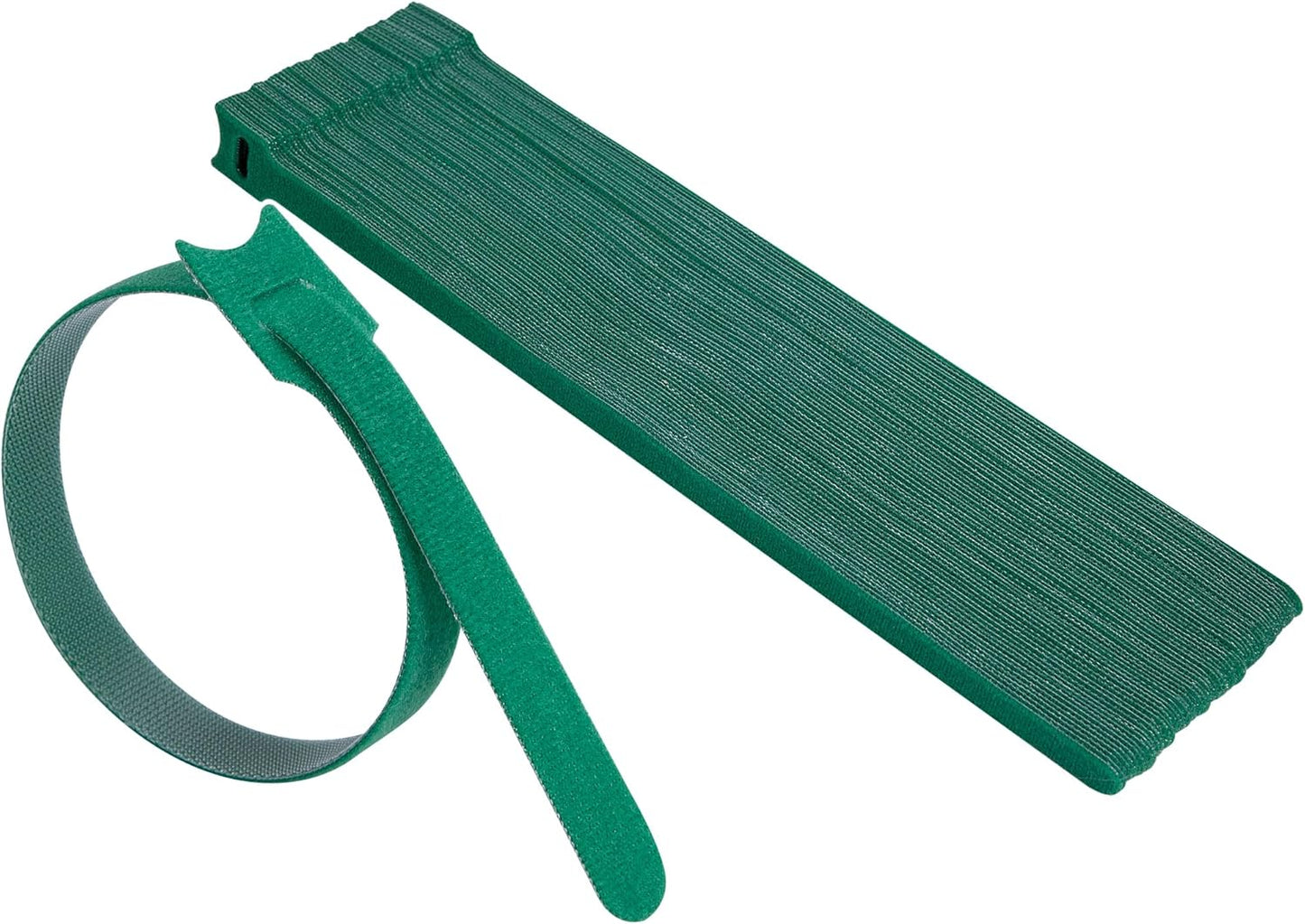 Skiennix 60 Pcs Christmas Garland Ties - 12" Adjustable Reusable Nylon Straps for Holiday Decorations | Green