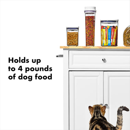 OXO Good Grips Pet Food Dispenser - Airtight 4.5 Qt Container | Holds Up to 4 lbs Dog or 3.5 lbs Cat Food | BPA Free