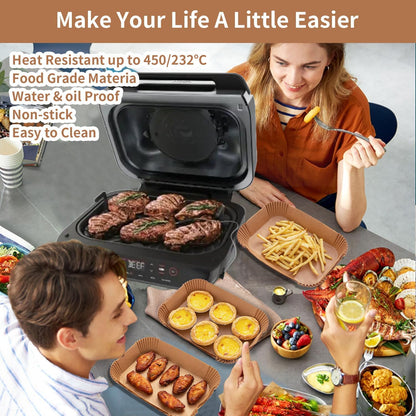Ninja Foodi XL Air Fryer Liners - 100PCS Rectangular Disposable Paper for Easy Cooking Cleanup