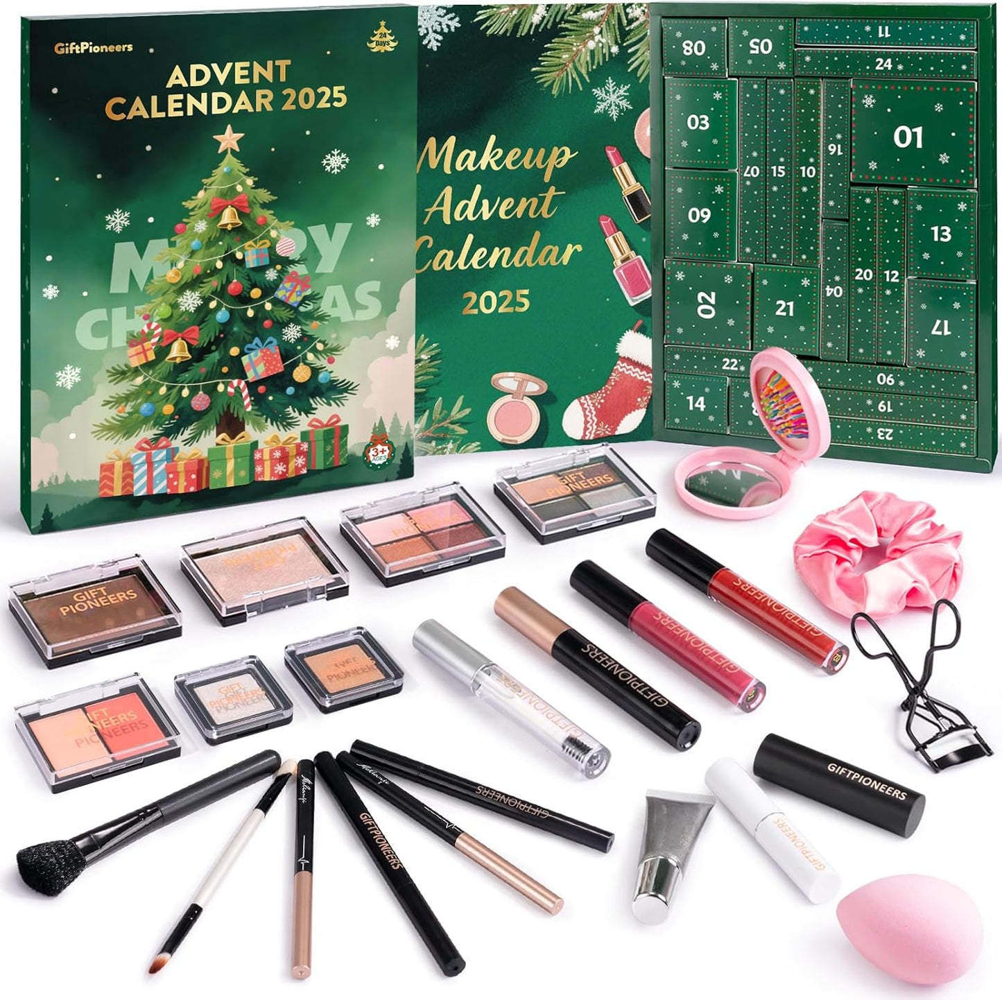 Skiennix Makeup Advent Calendar 2025 - 24-Day Christmas Beauty Countdown Set for Women & Teens