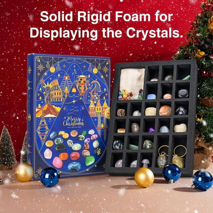 Gemstone Advent Calendar 2025 - 25-Day Christmas Countdown with Crystals | World Cultures Theme for Kids