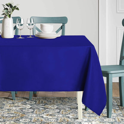 sancua Square Tablecloth - 54 x 54 Inch - Stain and Wrinkle Resistant Washable Polyester Table Cloth, Decorative Fabric Table Cover for Dining Table, Buffet Parties and Camping, Blue