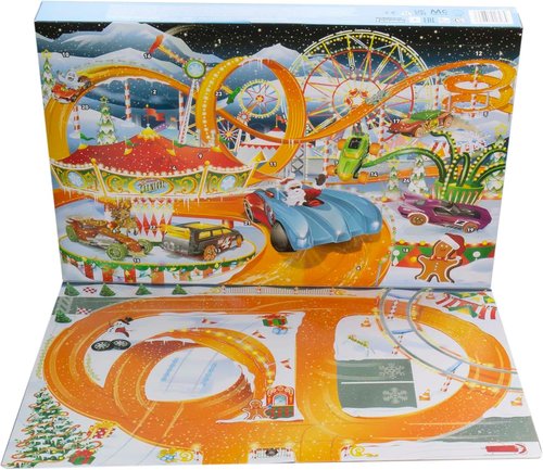Hot Wheels | 2022 Advent Calendar Toy Cars - 8 1:64 Scale Vehicles & Holiday Accessories