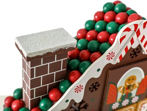 BRUBAKER Reusable Wooden Advent Calendar - Gingerbread House with LED Lighting | DIY Christmas Decor 10.31 x 17.72 x 2.17 Inches