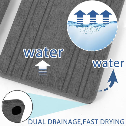 Skiennix Water Absorbing Stone Tray - Quick Drying Diatomite Coasters for Kitchen & Bathroom | 2PCS Set