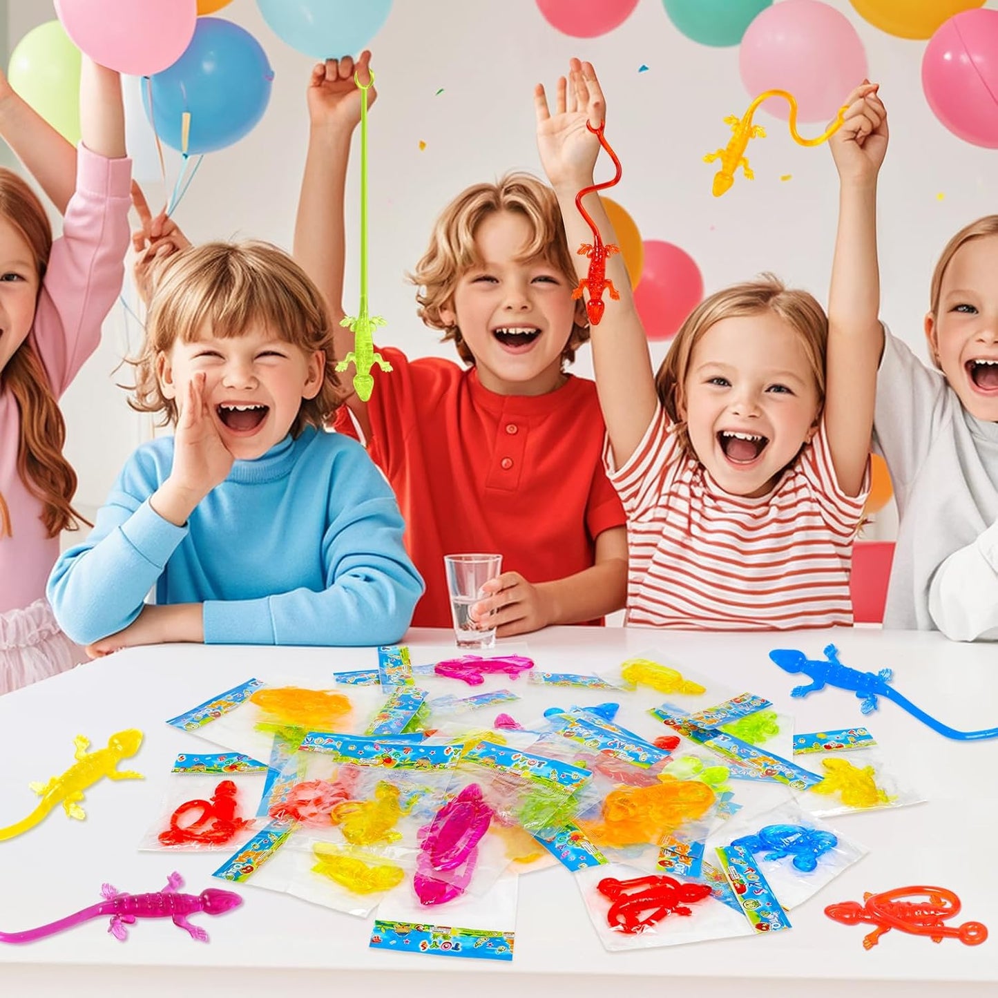 Skiennix 40pcs Sticky Gecko Toys - Fun Classroom Party Favors for Kids | Ideal Goodie Bag Stuffers