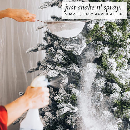 ShimmerSpec Premium Self-Adhesive Snow Flock Powder - Perfect for Christmas Trees & Decor | 2 lbs Made in USA