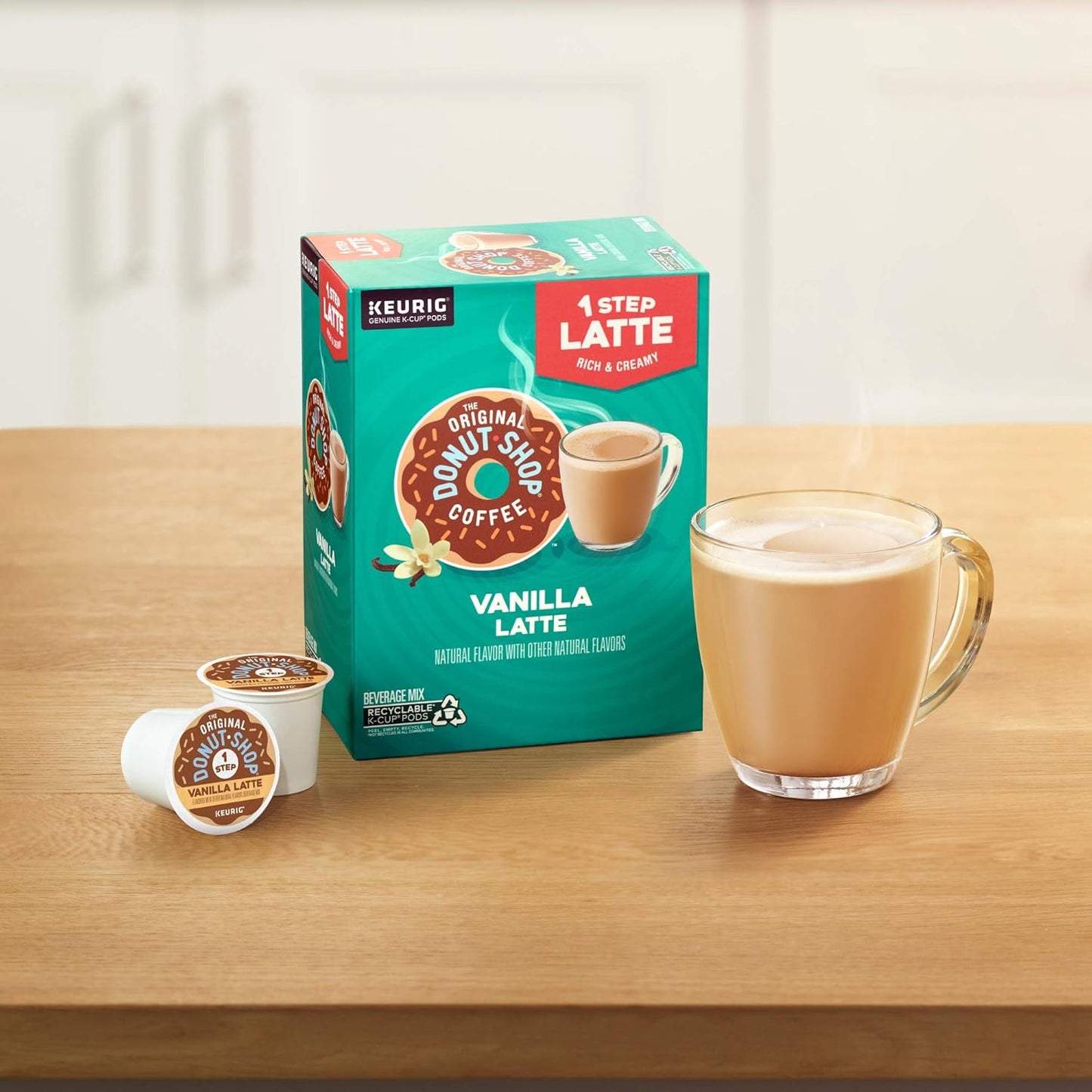 Original Donut Shop Vanilla Latte K-Cup Pods - Flavored Coffee, 20 Count | Single-Serve Convenience