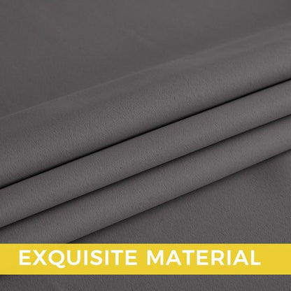 NICETOWN Grey Light Blocking Curtains 63 Inches Long 2 Panels for Living Room, Bedroom, Office Thermal Insulated Blackout Drapes Solid Grommet Noise Reducing Window Curtains, W40