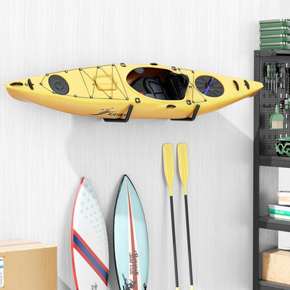 Niffgaff Heavy Duty Garage Storage Hooks - 120 LB Capacity Wall Mounted Rack for Kayaks, Ladders & Bikes