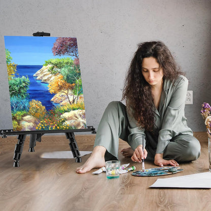 Regine Switzerland Adjustable Art Easel - 66 Inch Folding Aluminum Stand for Painting & Display