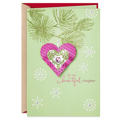 Hallmark Heart Ornament Christmas Card for Daughter - Variation of THIS listing