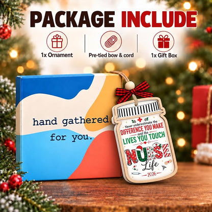Nurse Ornament 2026 | The Lives You Touch - Nurse Christmas Keepsake, RN Gift