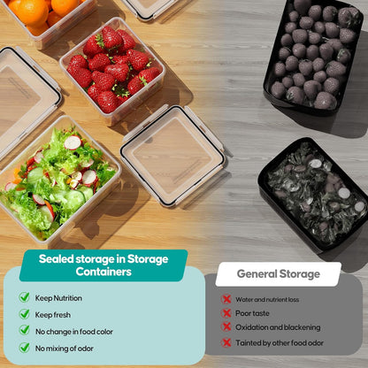 TOPCHASE 40 PCS Food Storage Containers - Airtight, BPA-Free, Leakproof Meal Prep Set with Labels & Pen