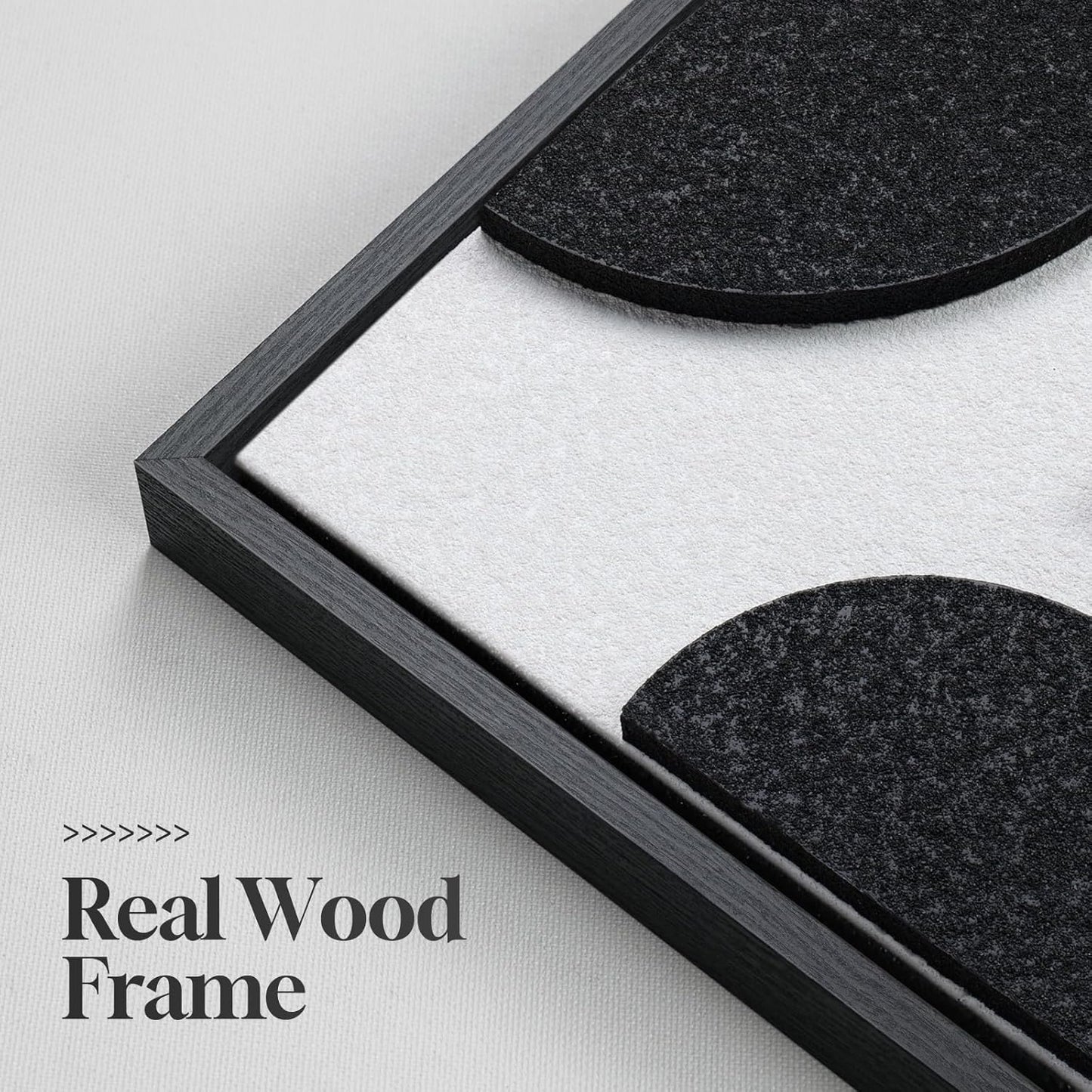 Skiennix 3D Black and White Abstract Wall Art - Modern Geometric Design for Home Decor | 24x36 In