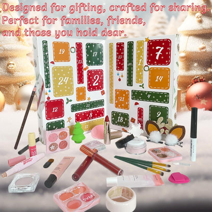 Skiennix Makeup Advent Calendar 2025 - 24 Days of Holiday Surprises for Women & Teens | Complete Gift Set