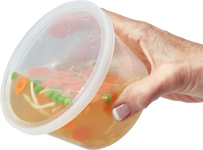 DuraHome Food Storage Containers - BPA-Free Leakproof Meal Prep Deli Cups | 70 Sets in Mixed Sizes