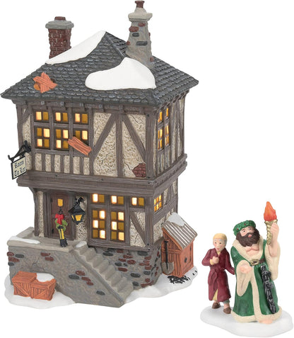 Department 56 Porcelain Dickens Village - A Christmas Carol Miner's Home Building & Figurine Set | 7.87 Inch, Multicolor