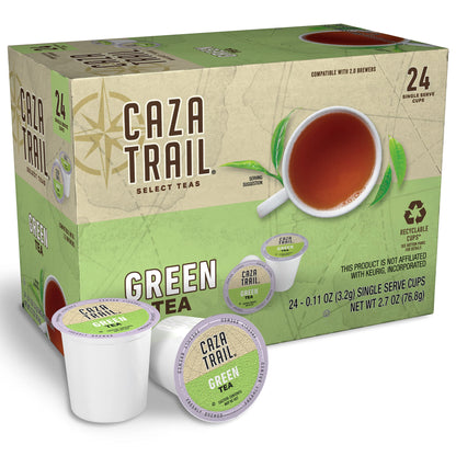 Caza Trail Green Tea Pods, Single Serve (24 Count)