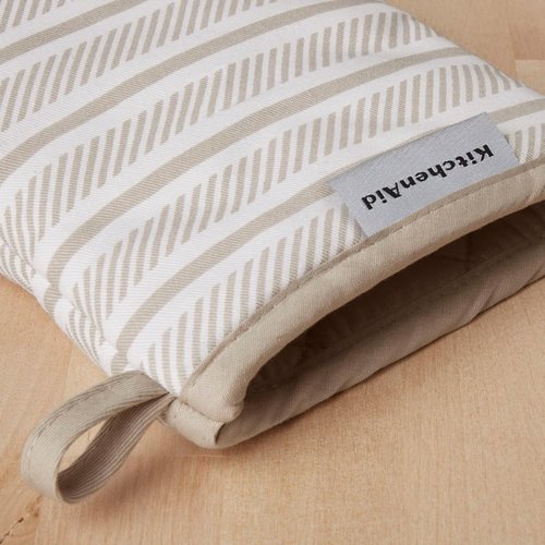 KitchenAid Mini Oven Mitts - 2-Pack Set in Milkshake Tan | Perfect for Safe Cooking & Baking