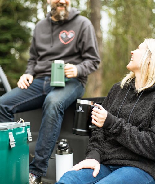STANLEY Stay-Chill Beer Stein 24 oz | Heavy Duty Big Grip Handle | Beer Tumbler Drink Cup, Holds 2 Cans | Insulated Stainless Steel Party Mug | BPA-Free | Matte Black