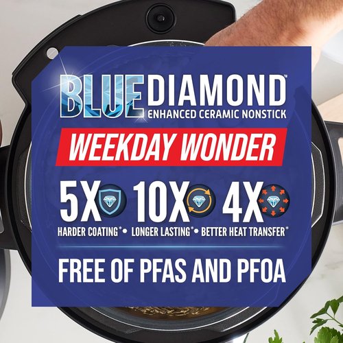 Blue Diamond 6QT Electric Pressure Cooker - 16-in-1 Nonstick Multi-Cooker | Programmable & PFAS-Free