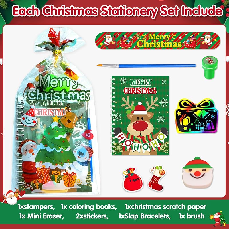 16-Pack Christmas Coloring Books & Activity Set for Kids - Party Favors & Goodie Bag Stuffers
