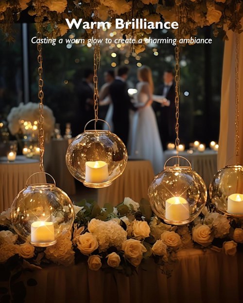 Homemory Flameless LED Tea Light Candles - 24-Pack Battery Operated | 200+ Hour Glow for Weddings & Decor