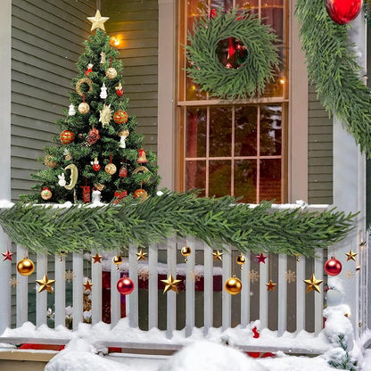 16ft Real Touch Pine Garland - Multicolor Christmas Greenery, Tulvend