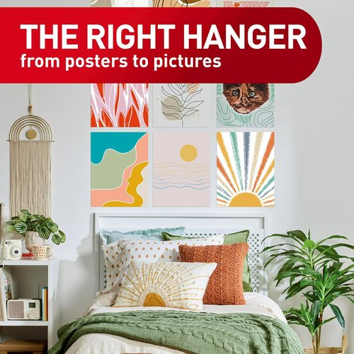 Command Poster Strips - 64 Damage-Free Hangers for Easy Wall Decor | No Tools Required, White Adhesive
