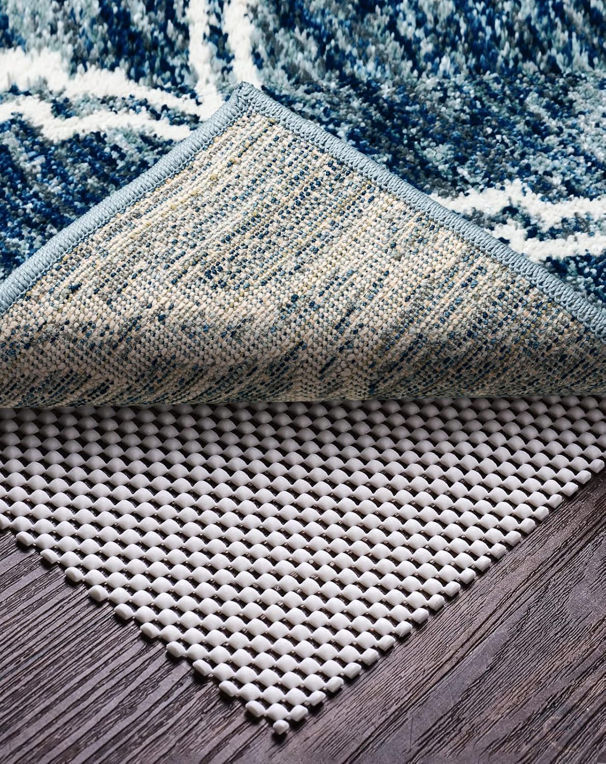 Veken Non-Slip Runner Rug Pad - Thick Gripper for Hardwood & Tile Floors | 2x8 Ft Anti-Skid Mat