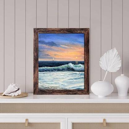 LUCKYLIFE 8x10 Picture Frame - Brown Wall Mount or Tabletop Display | Set of 2 Frames