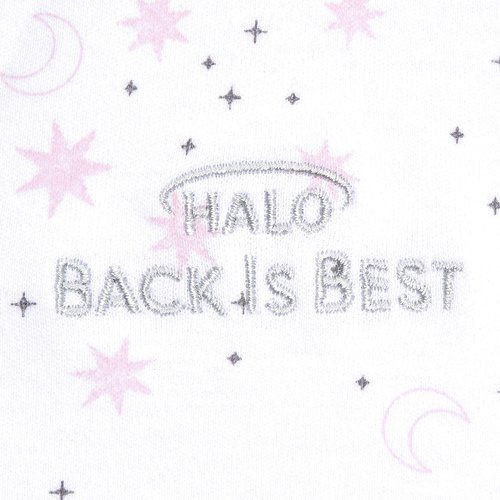 HALO SleepSack, 100% Cotton Wearable Blanket, Swaddle Transition Sleeping Bag, TOG 0.5, Midnight Moons-pink, Small, 0-6 Months
